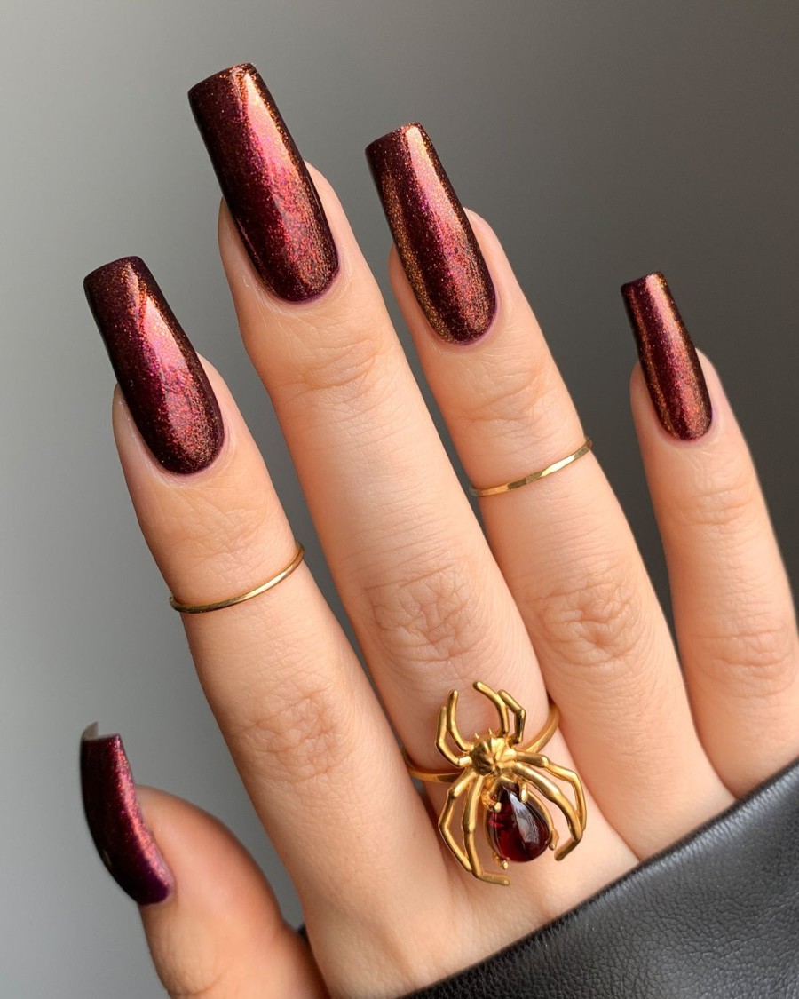 Marie June Rings mooncat | Marie June Spider Ring - Natural Garnet